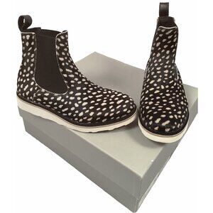 New $469 Diemme Verona Chelsea Boots! Dark Brown Animal Print Design  Ankle High